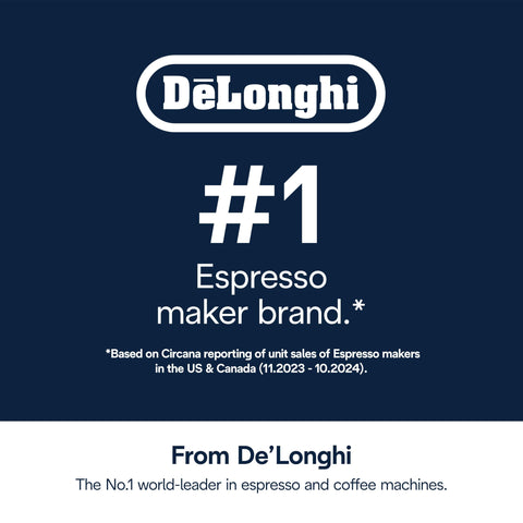 De'Longhi EcoDecalk 2-pack label signaling safe, effective scale removal for espresso makers.