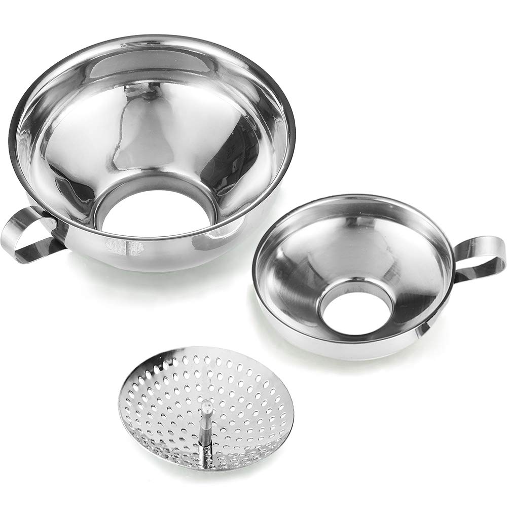 Delove wide-mouth large funnel for mess-free jar filling