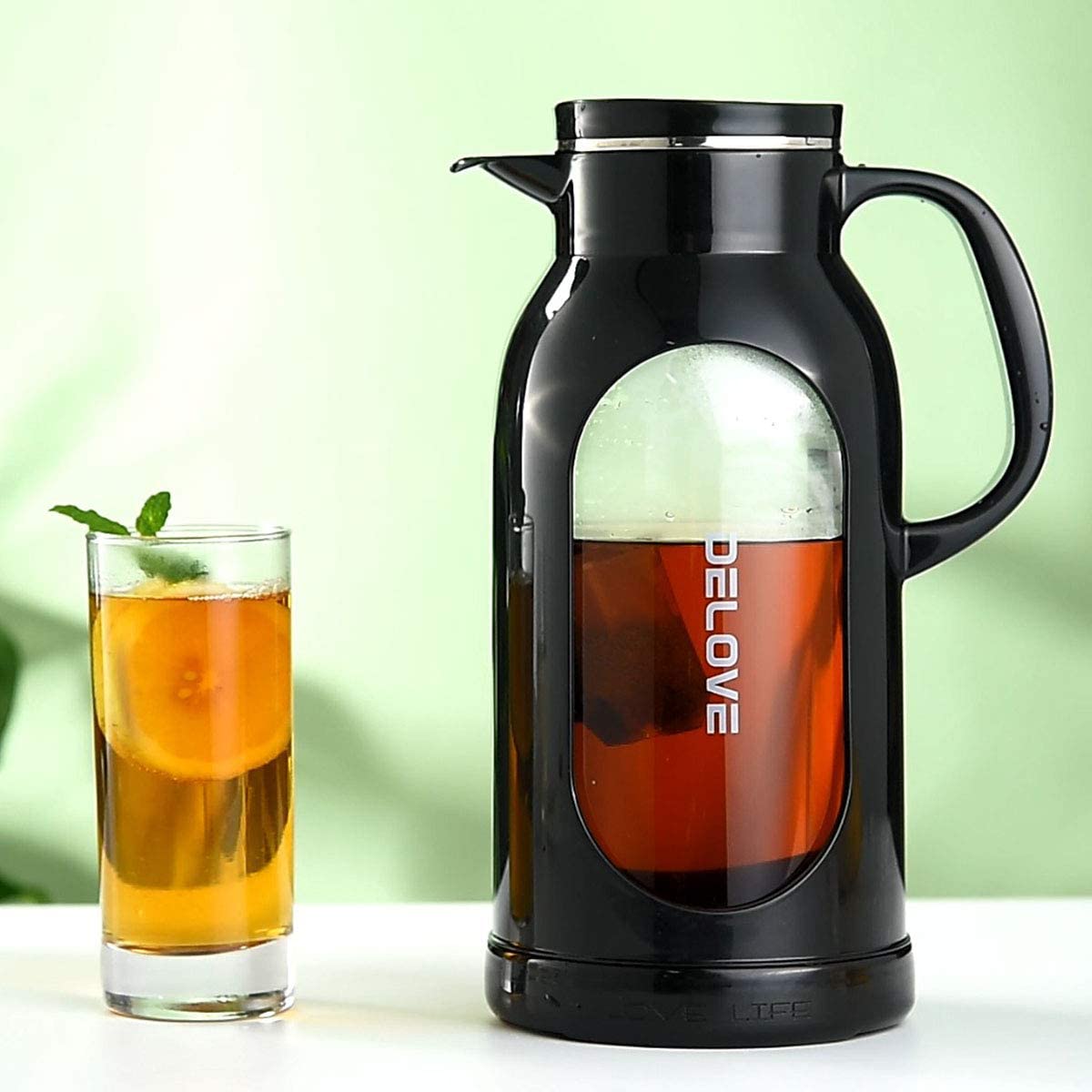 Delove heat-resistant glass liner withstands boiling water for safe, versatile preparation.