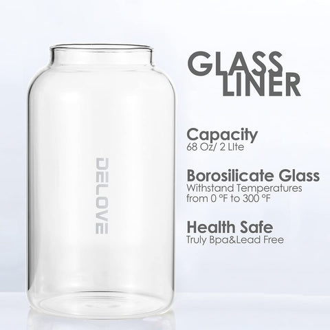 Delove multi-use pitcher suits hot, cold, and infused beverages for everyday use.