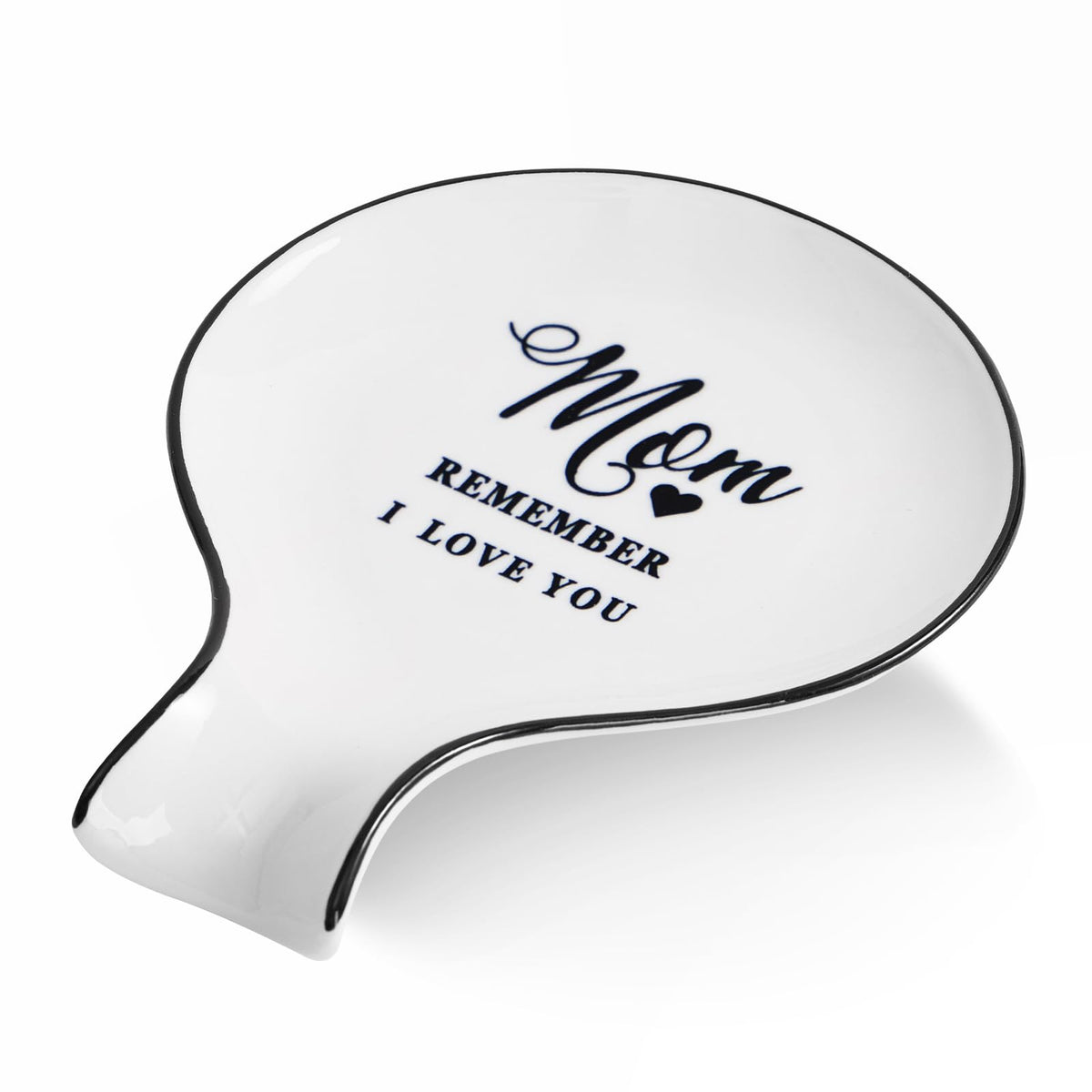 Delpnana ceramic spoon rest large on counter, durable and easy to clean.