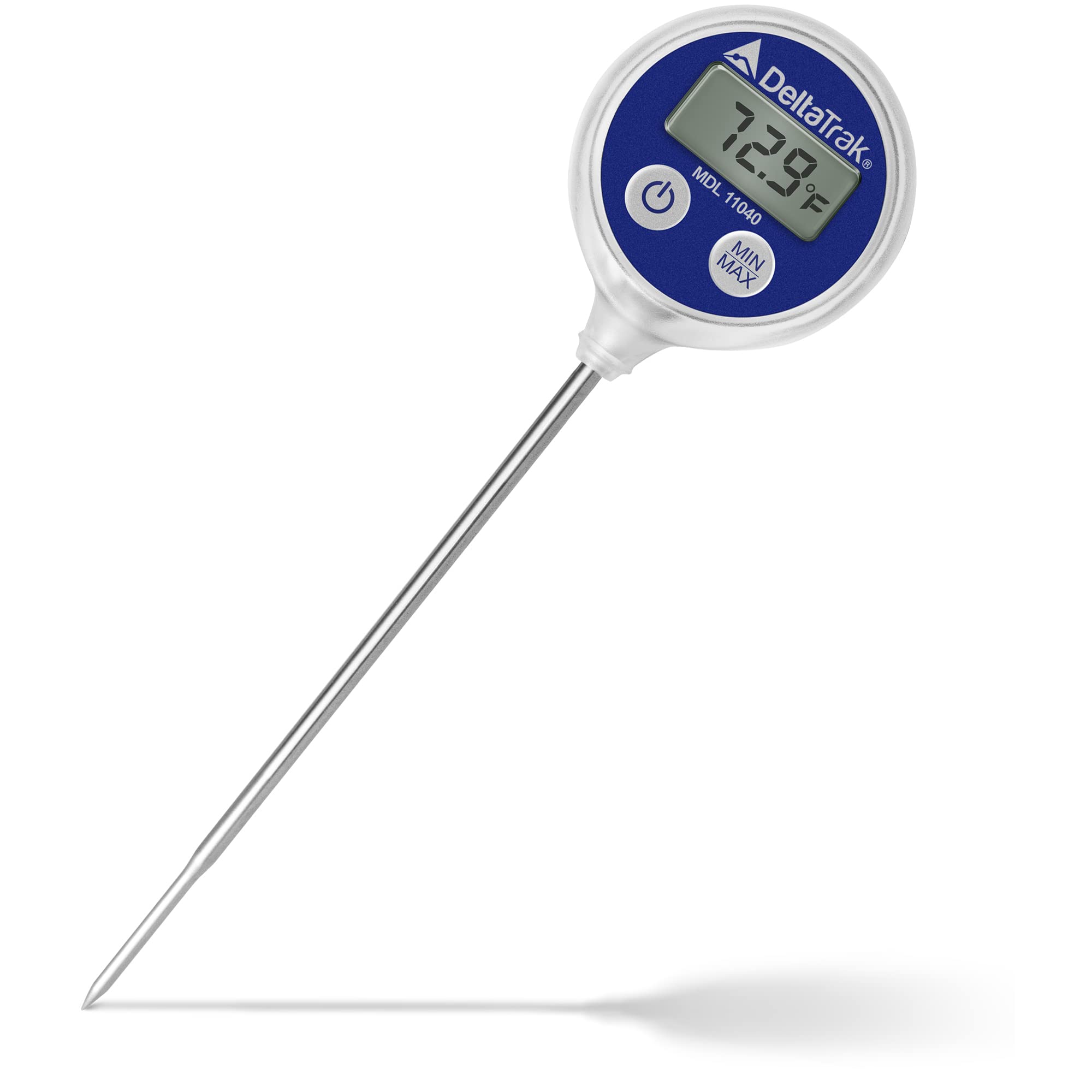 DeltaTrak 11040 digital meat thermometer display for quick, accurate readings.