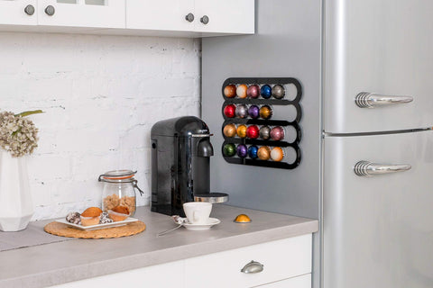 Demi's Home pod holder demonstrates 20-pod capacity and easy pod sliding