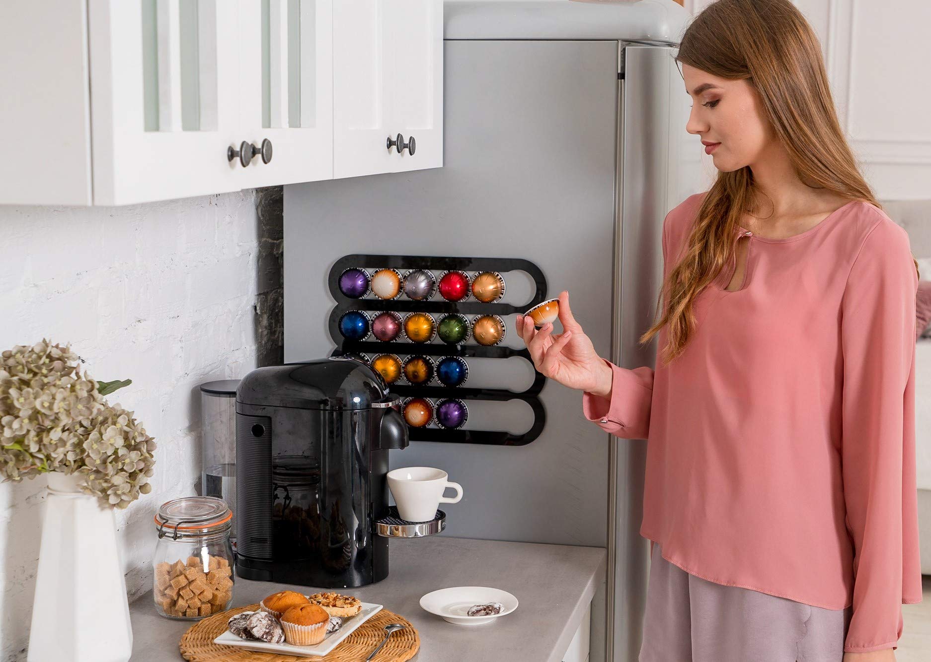Demi's Home adhesive mount option offers flexible installation inside cabinets or on walls
