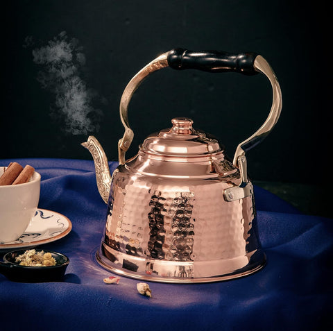 DEMMEX copper teapot makes a conversation-worthy centerpiece for ritual tea moments.