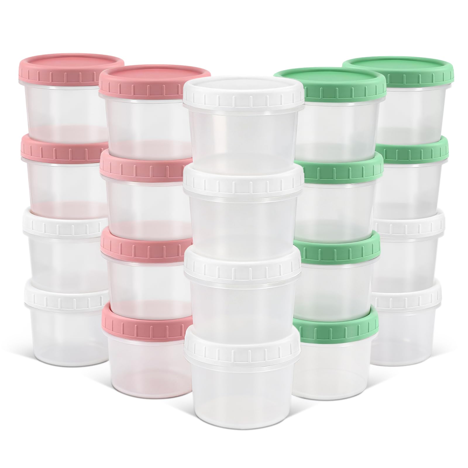 DEMORA 6oz container with twist-on lid for secure portable portions.