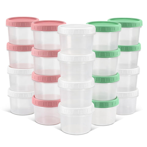 DEMORA 6oz container with twist-on lid for secure portable portions.