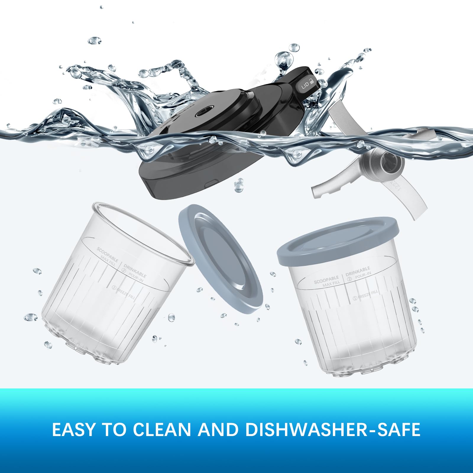DENEBORE XL family-size pint expands batch capacity for larger desserts.