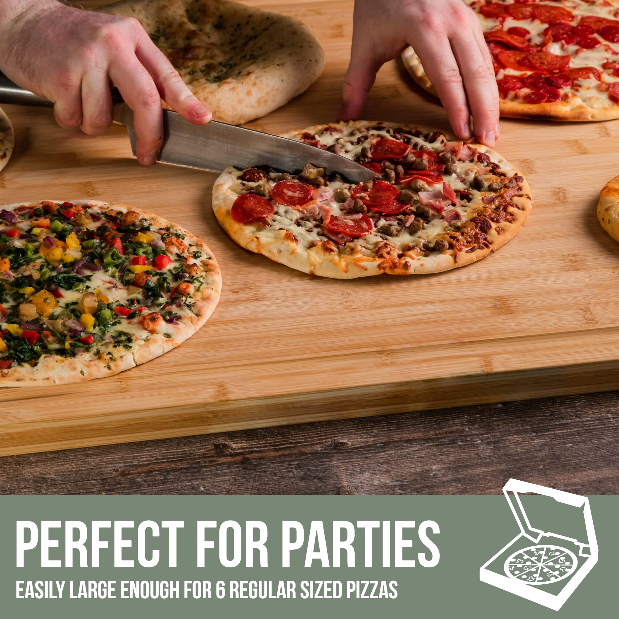 Denoffi bamboo cutting board eco-friendly and durable for daily tasks.