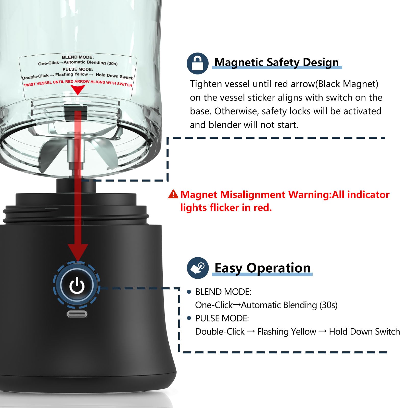 DENOKIN magnetic induction system activates only when secured.