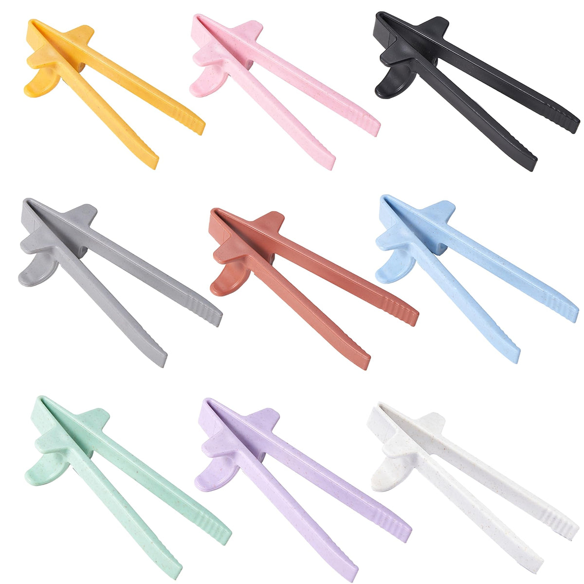 Denple gamer finger chopsticks in a 9-color set for snack-ready gaming sessions.
