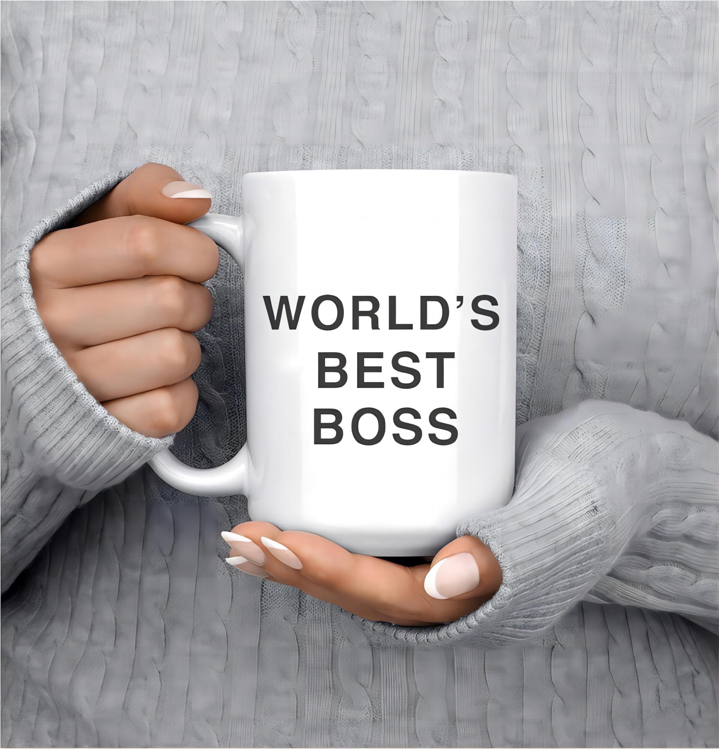 Deoqash World's Best Boss Mug in office setting adds motivation.