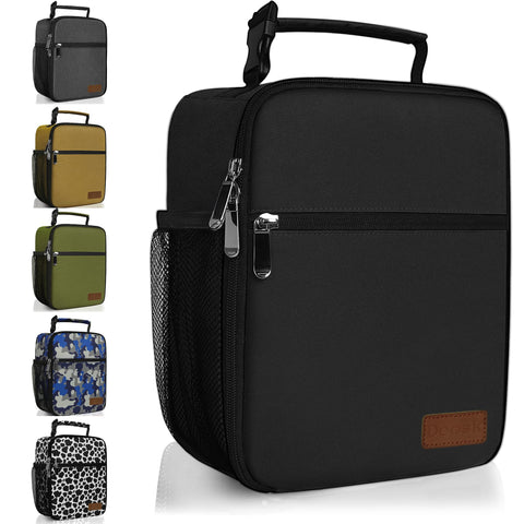 Deosk lunch bag compact black design keeps meals organized for daily use.