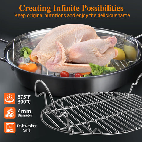 DePango rack promotes airflow for even browning and crisp texture.