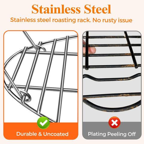 DePango oval rack fits pans larger than 17x12 inches for versatility.