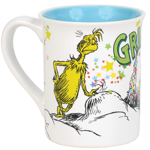 Department 56 Grinch Whoville mug pack shot showcases durable stoneware.