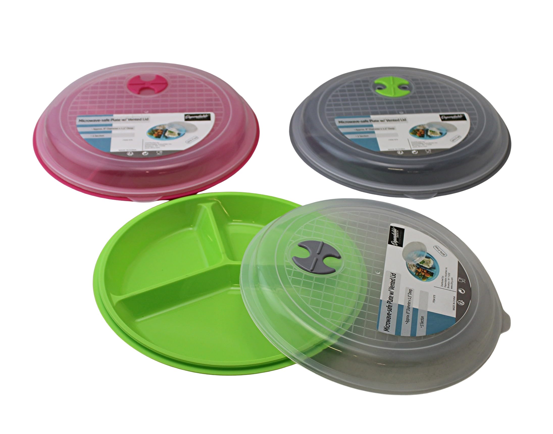 Dependable Essentials stackable plate design saves fridge space.