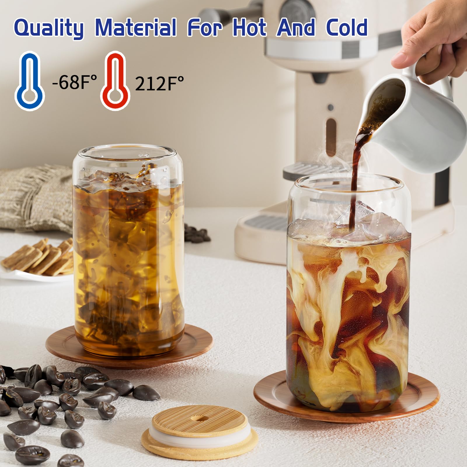 Deriibrico 16oz beer-shaped tumblers are sturdy and easy to clean.