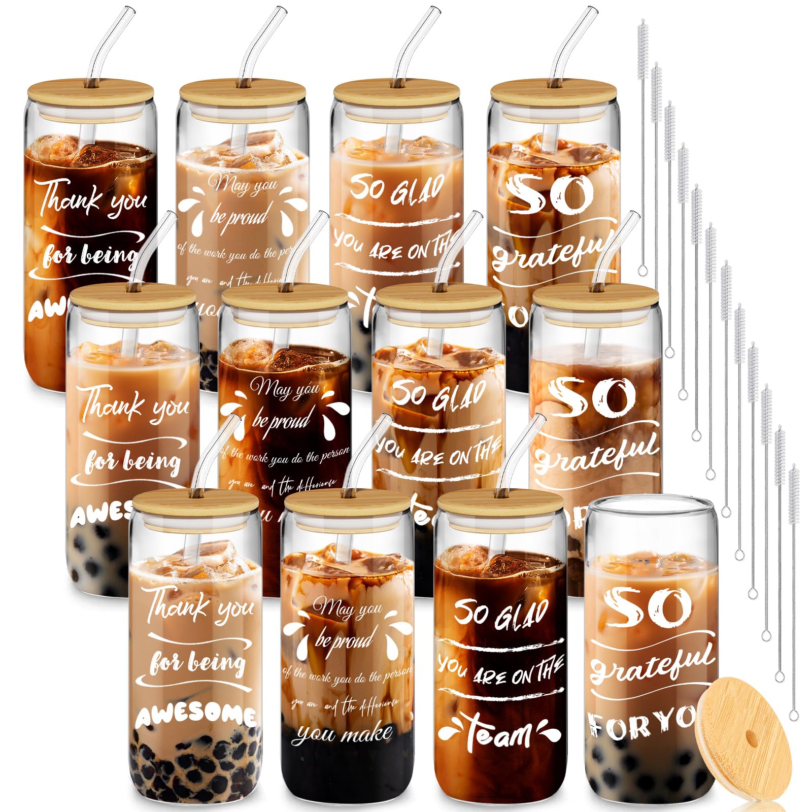 Deriibrico mixed-style glass cups set for gifting and daily use.