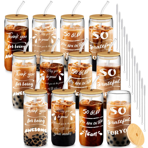 Deriibrico mixed-style glass cups set for gifting and daily use.