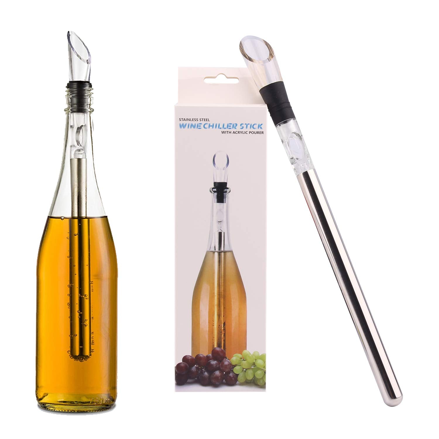 DERNORD wine chiller 3in1 bottle freezer keeps wine cool longer for better tasting