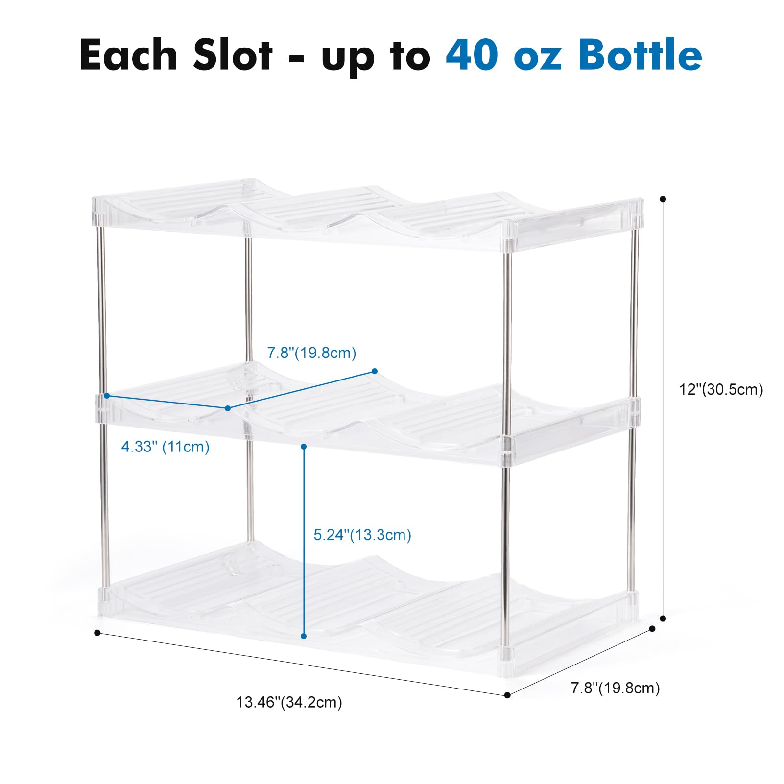 Dersyer kitchen cabinet tumbler rack ready to organize large cups in a pantry.