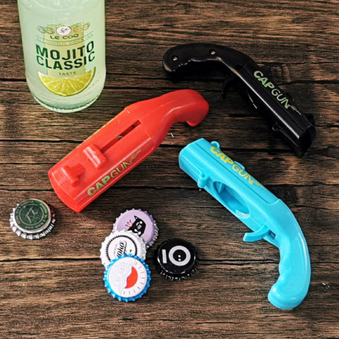 Dervyxious cap gun bottle opener is perfect for picnics, tailgates, and camping.