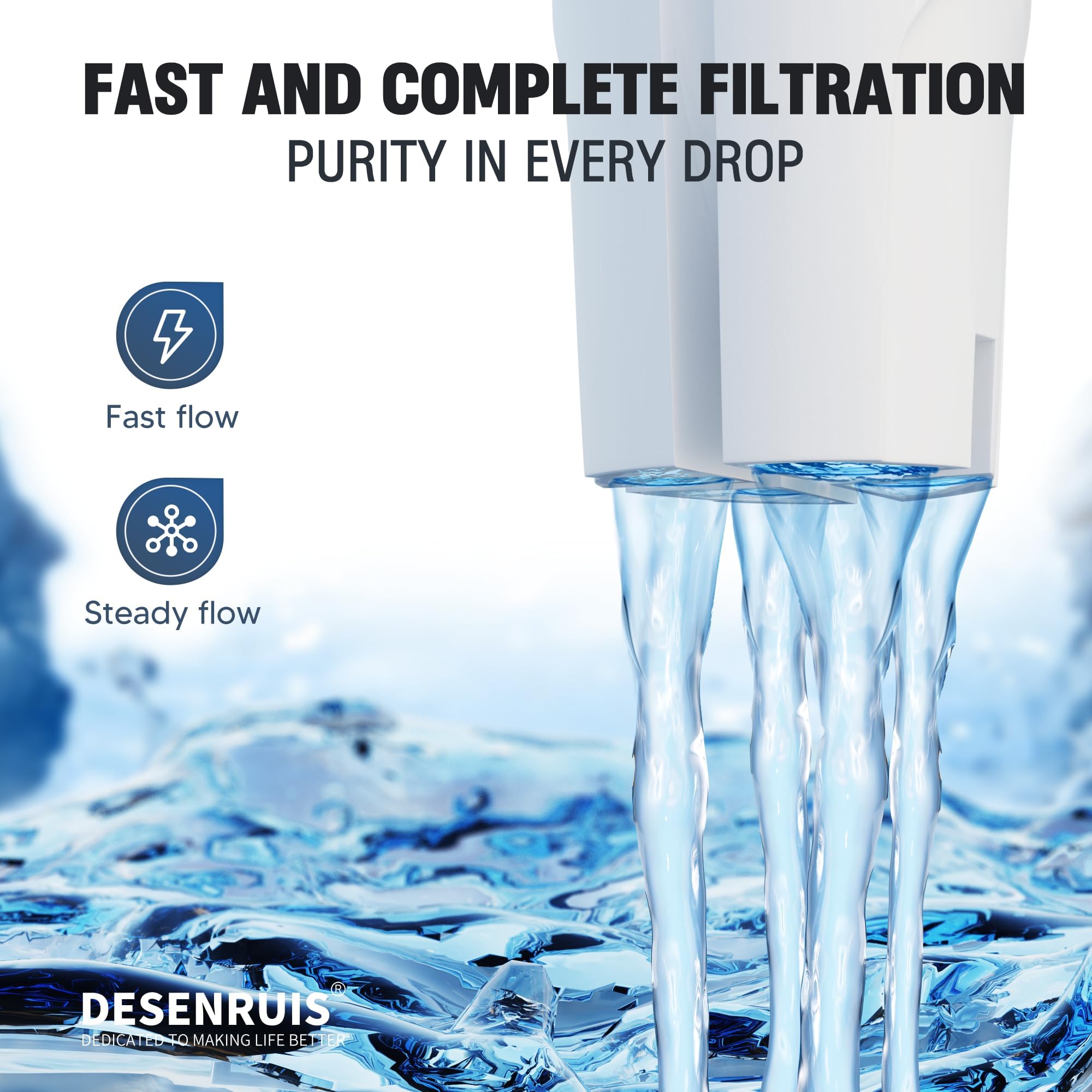 DESENRUIS environmentally friendly pack reduces plastic bottle waste.