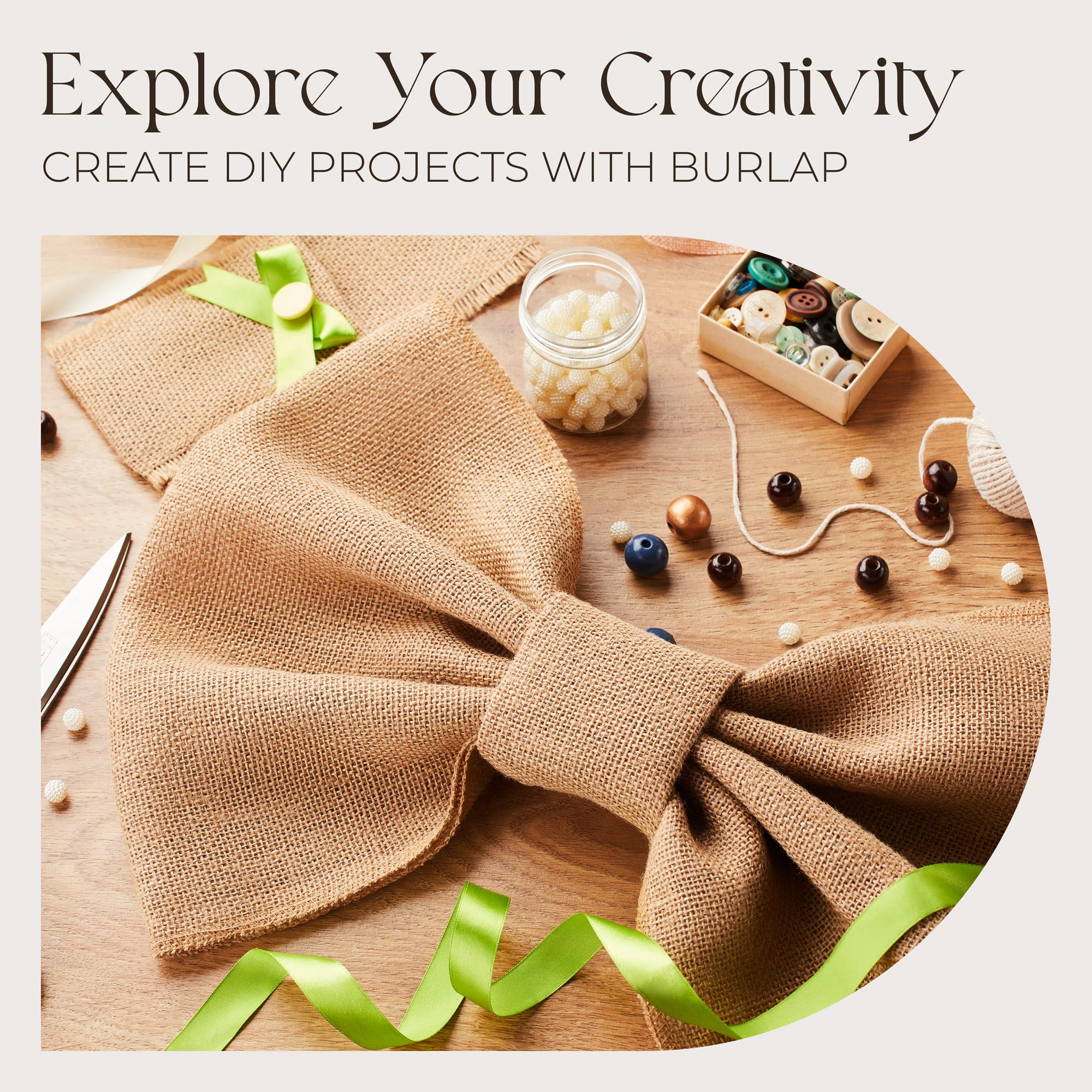 Designer Burlap table runner inspires creative decor ideas for home projects.