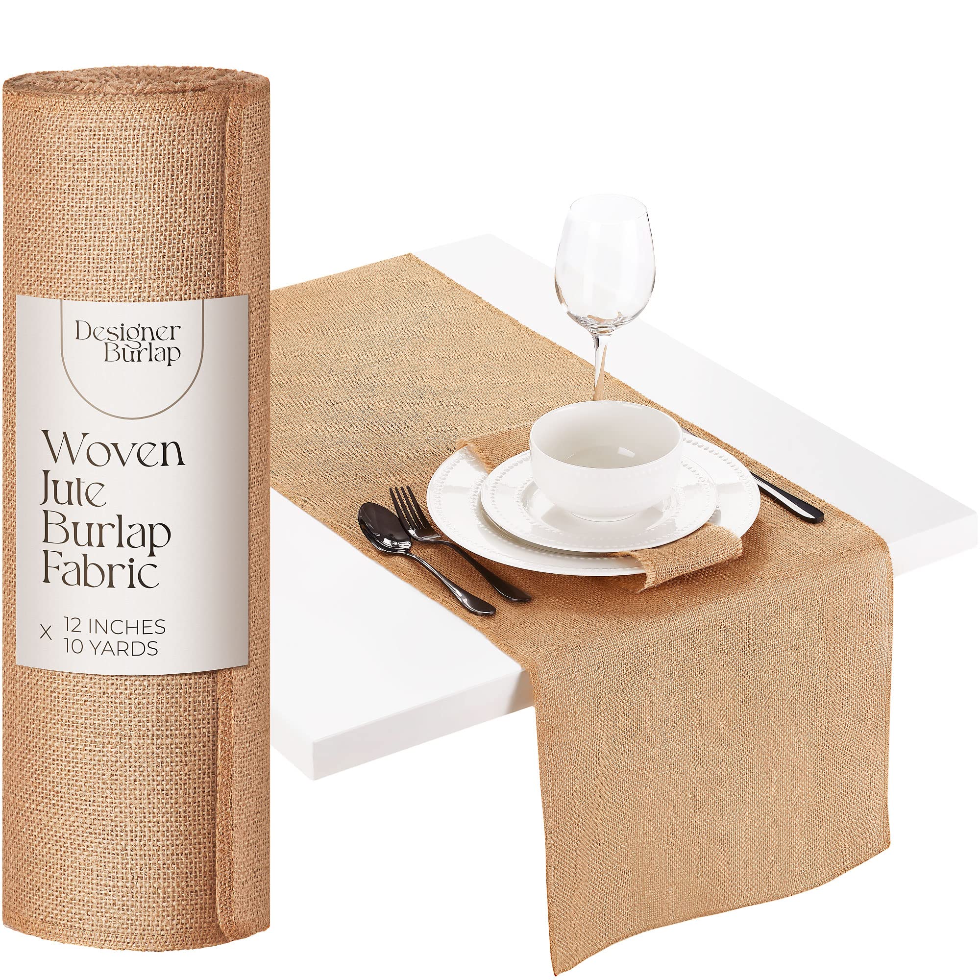 Designer Burlap table runner density weave delivers a solid, refined dining look.