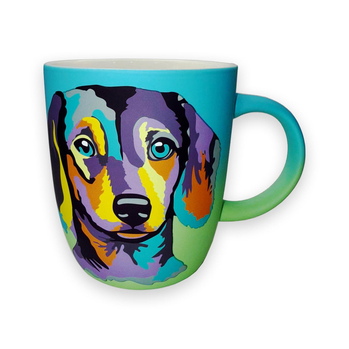 DesirableSip Dachshund Blue Mug with 18 oz capacity for generous daily coffees.
