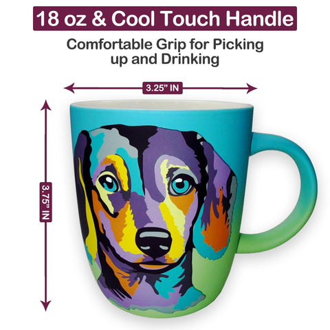 DesirableSip Dachshund Blue Mug arrives in gift-ready box for easy gifting.