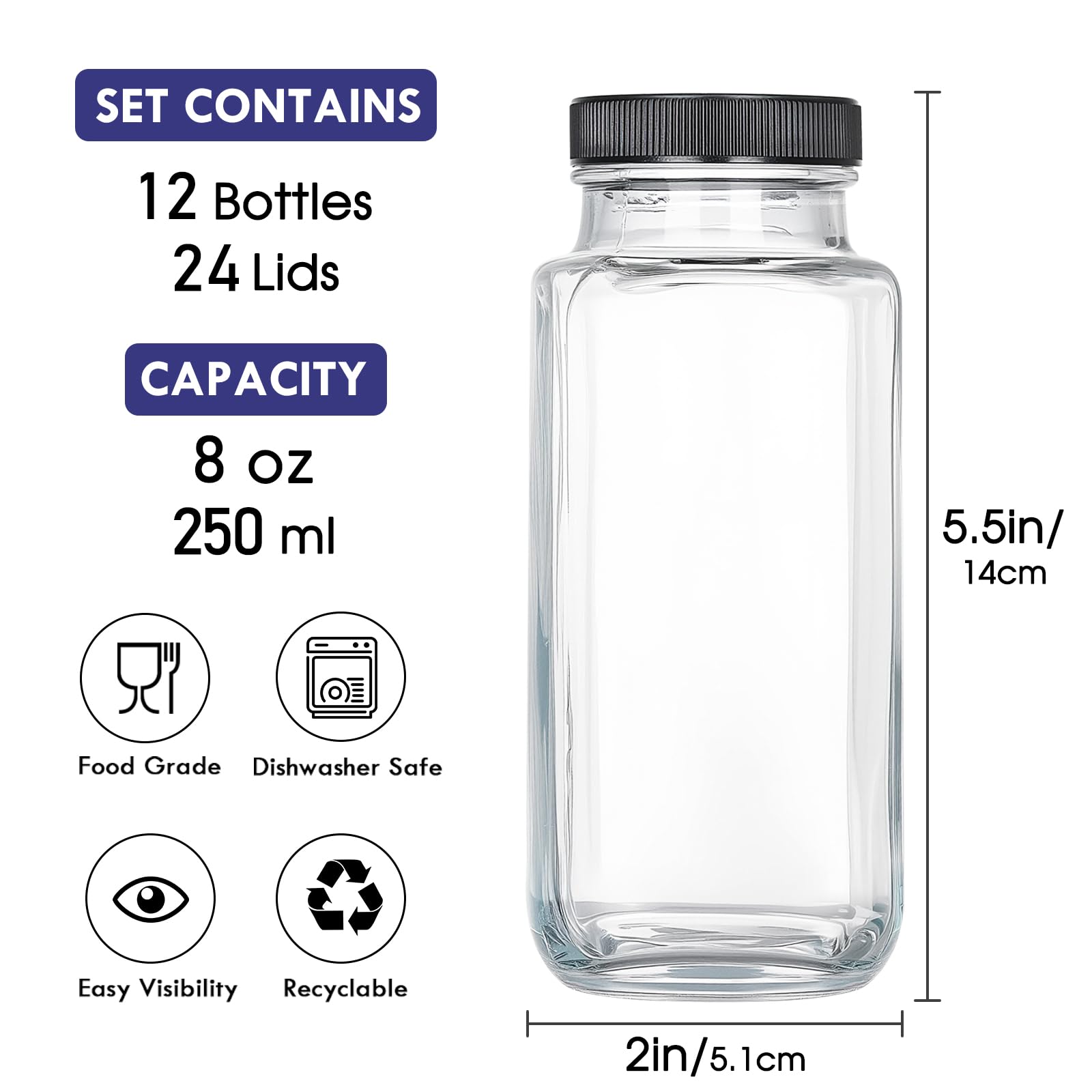 DESIYUE glass bottles feature thick, durable glass for long-lasting use.