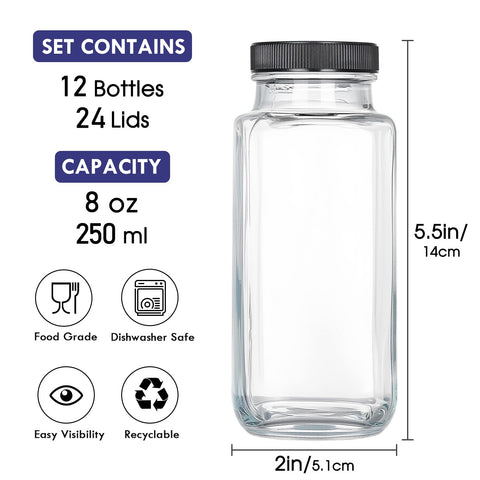 DESIYUE glass bottles feature thick, durable glass for long-lasting use.