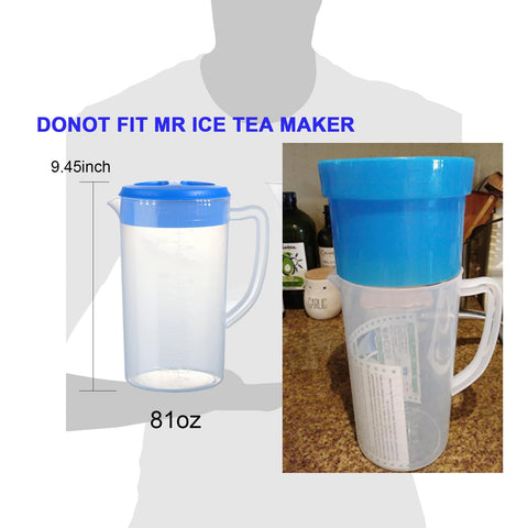 DesJ blue pitcher ready for hot or cold drinks.