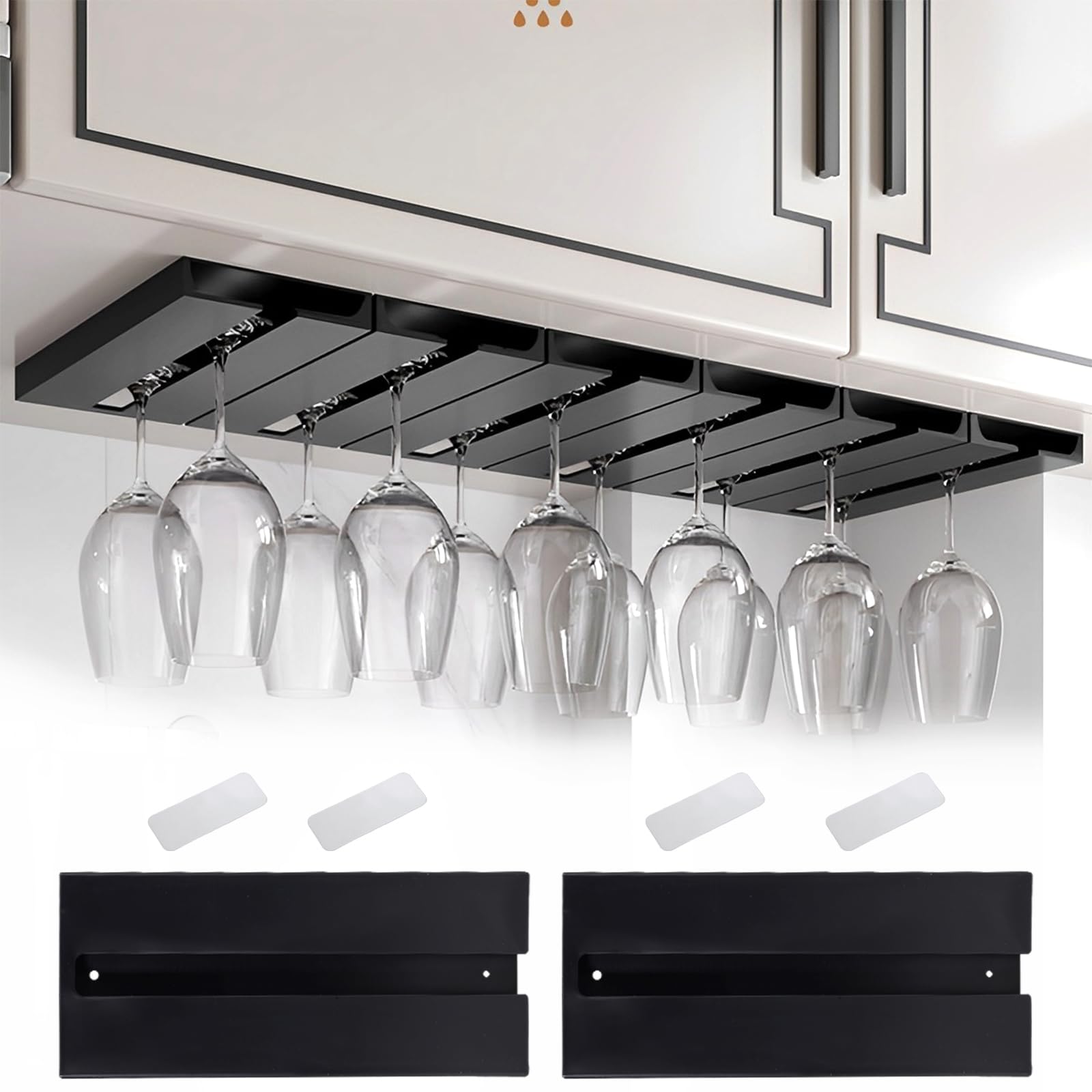 DESONAUT kitchen bar wine glass organizer keeps glasses within reach