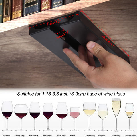 DESONAUT wine glass holder for bar and kitchen with easy mounting