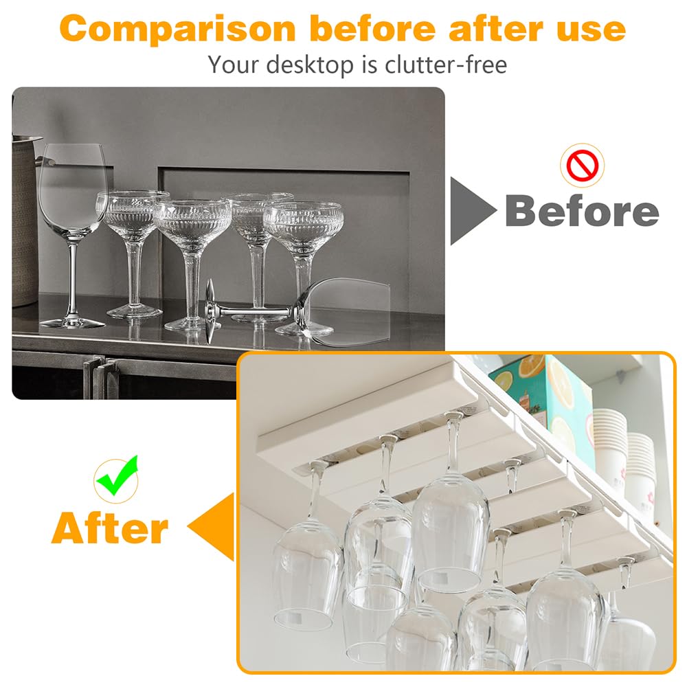 White ABS DESONAUT stemware rack is rust-proof and easy to clean.