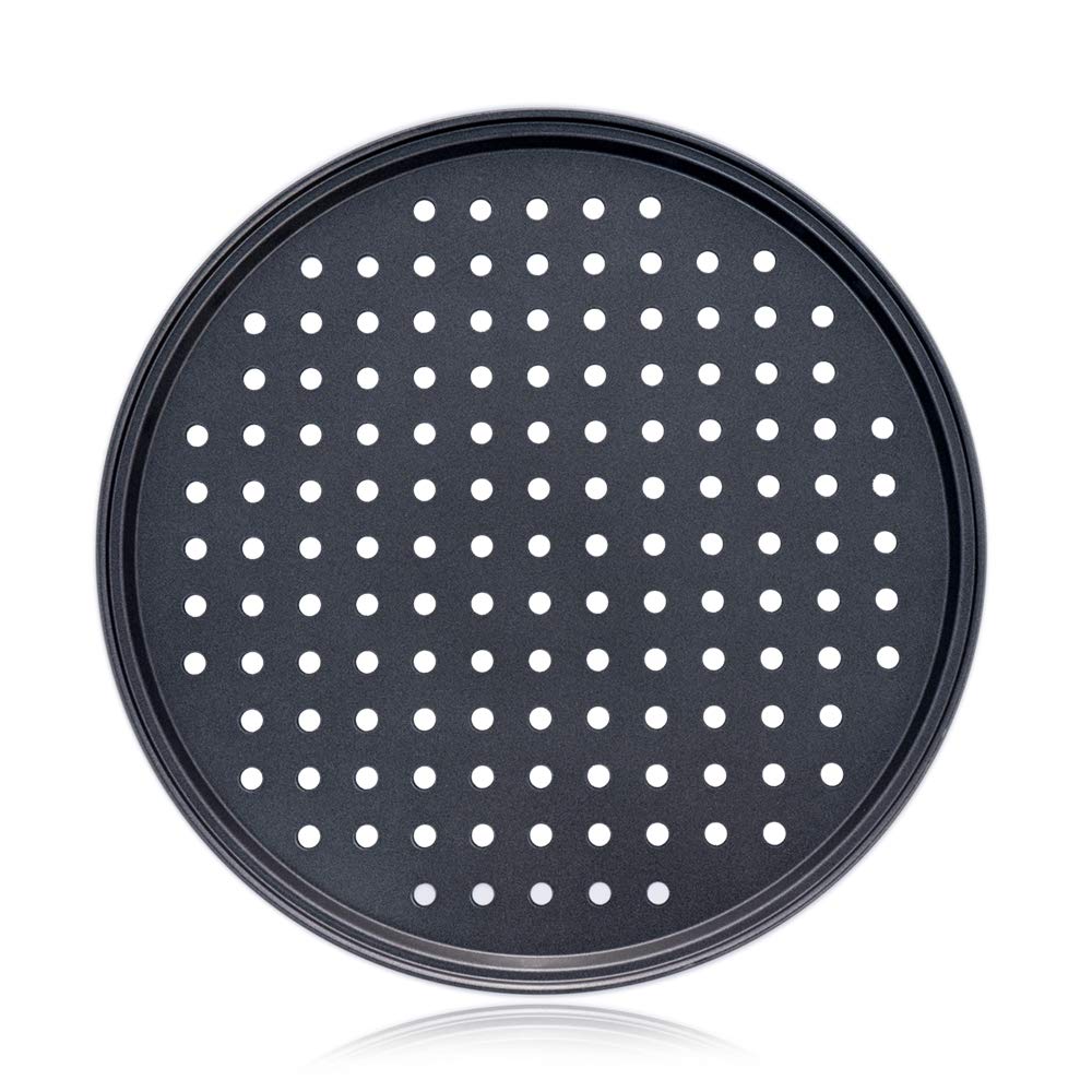 Destinymd recipe-card pan helps guide dough for homemade pizza.