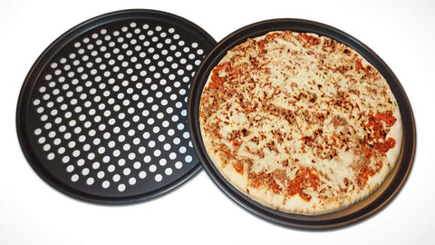 Destinymd 12-inch pan set fits standard ovens for family pizza nights.