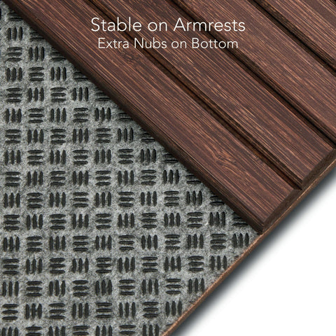 DETOR bamboo slats provide durable support for drinks and remotes.