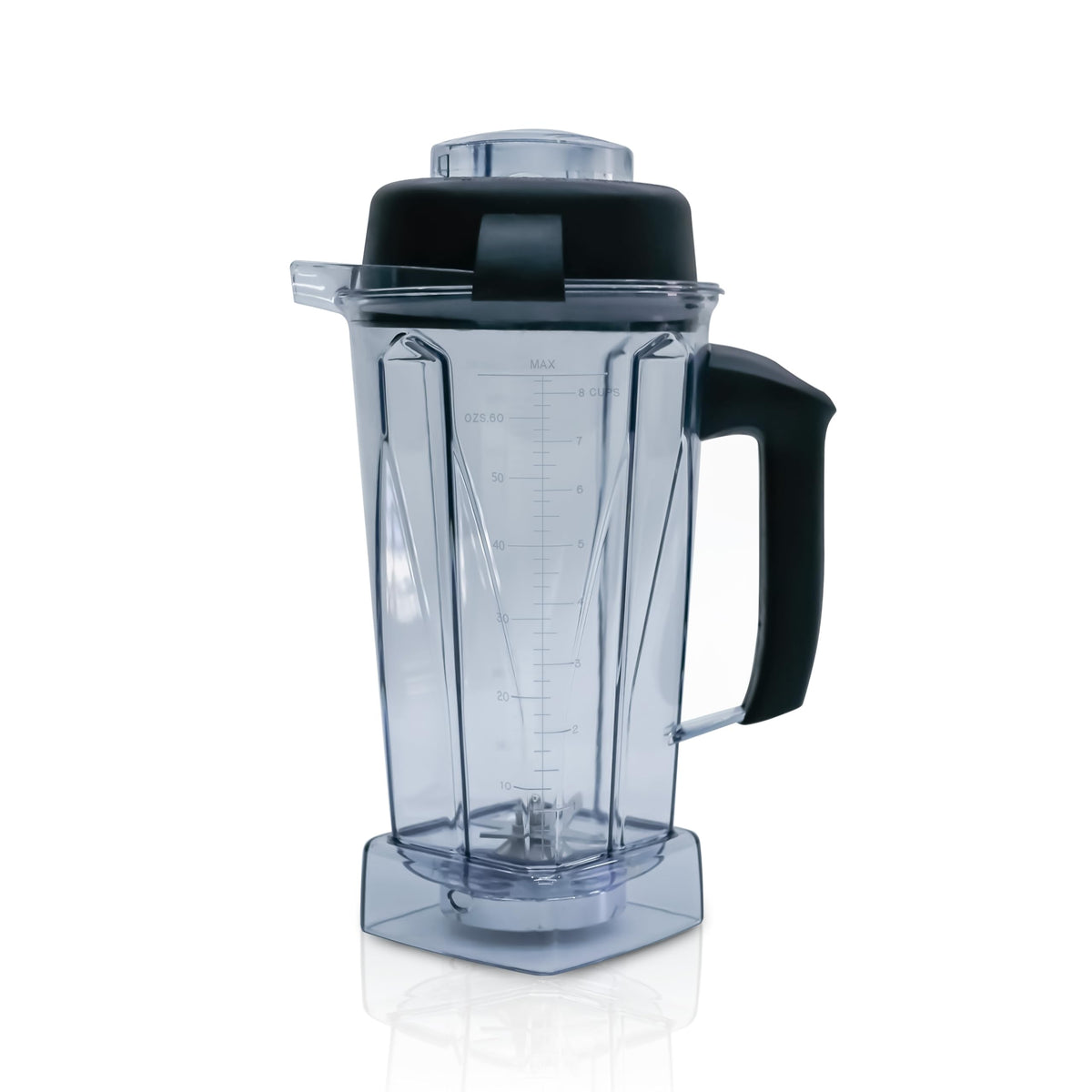 Deuovht 64oz blender pitcher showing its large capacity for family meals