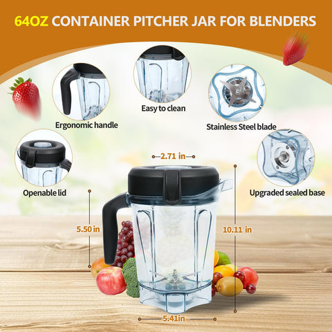 Deuovht hardened stainless steel blades for efficient blending.