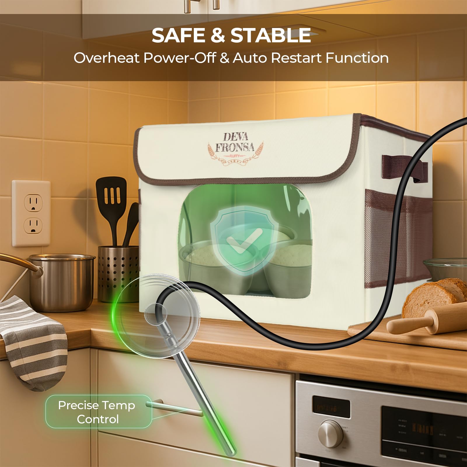 DEVA Fronsa reinforced PP frame ensuring rigid structure during use.