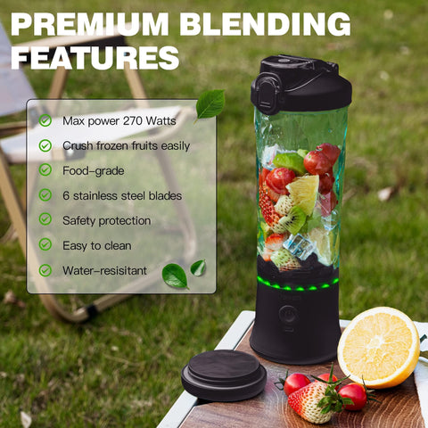 Devan portable blender with diamond jar for quick, clean blending