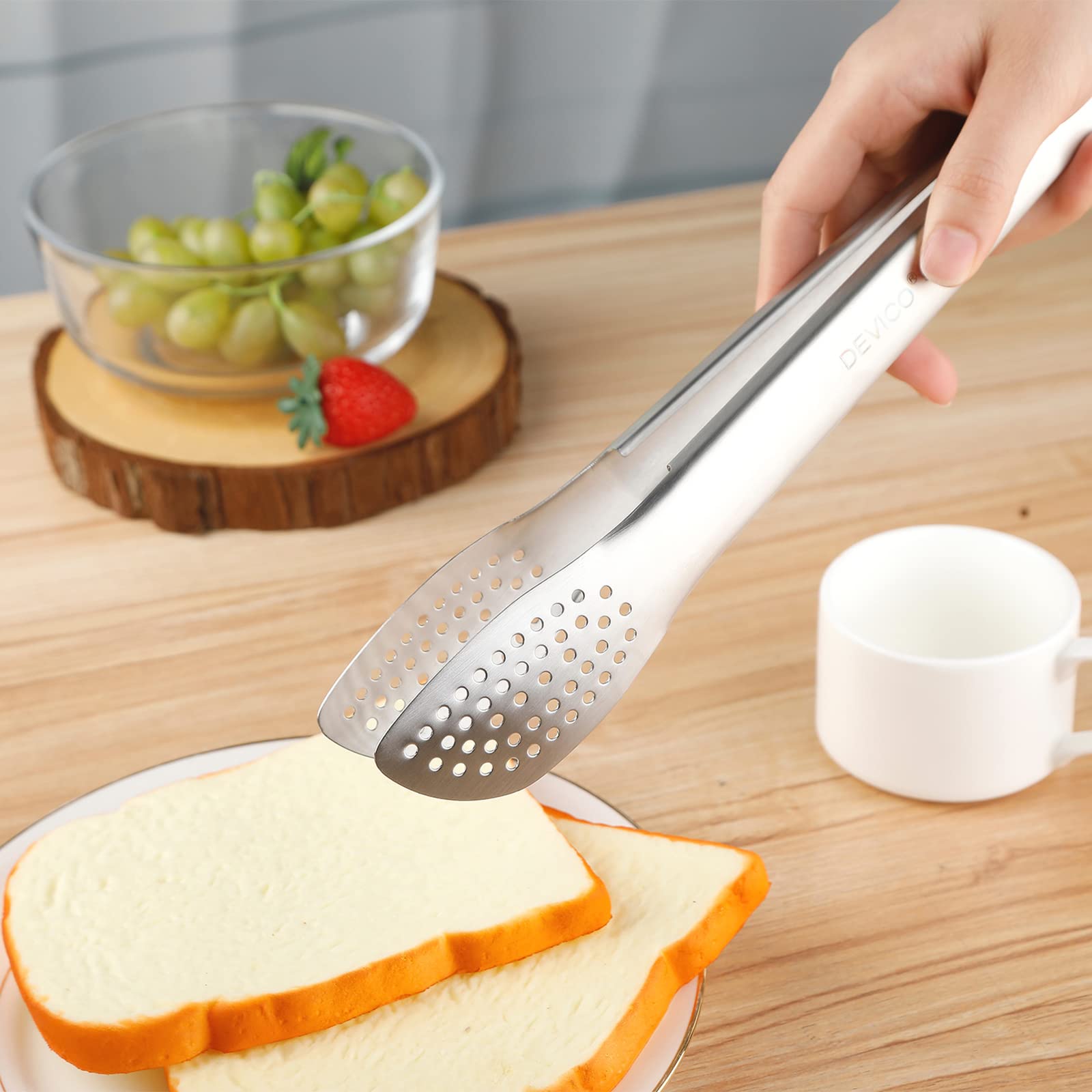 Devico kitchen tongs great for BBQ grilling and heavy-duty burgers.