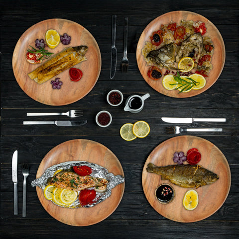 DEVLA acacia charger plates gift pack; stylish and practical gifting idea.