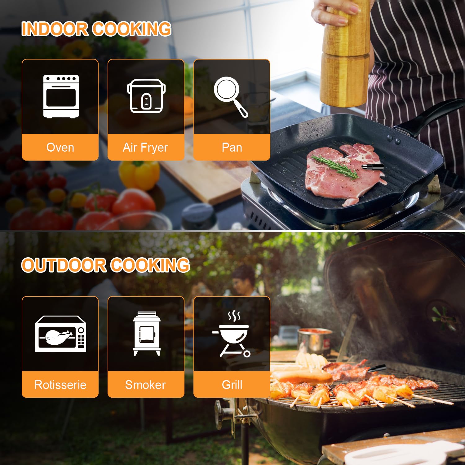 Dewjom food-grade stainless steel probe for safe cooking