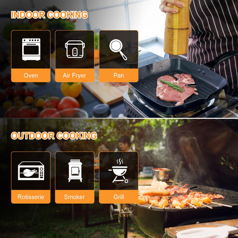 Dewjom food-grade stainless steel probe for safe cooking