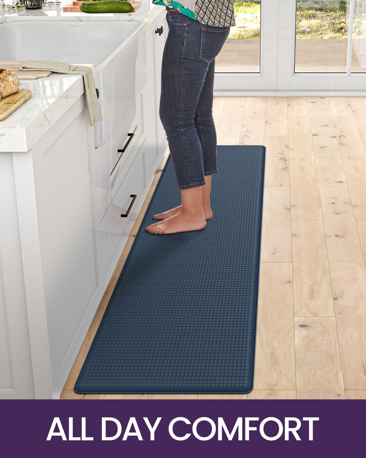 DEXI mat in laundry area supporting long standing during chores.